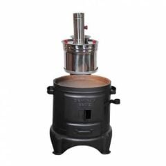 Demiray Küçük Topraklı Sobalı Mangal - Yarım Semaver Setli