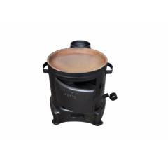 Demiray Küçük Topraklı Sobalı Mangal - Full Semaver Setli