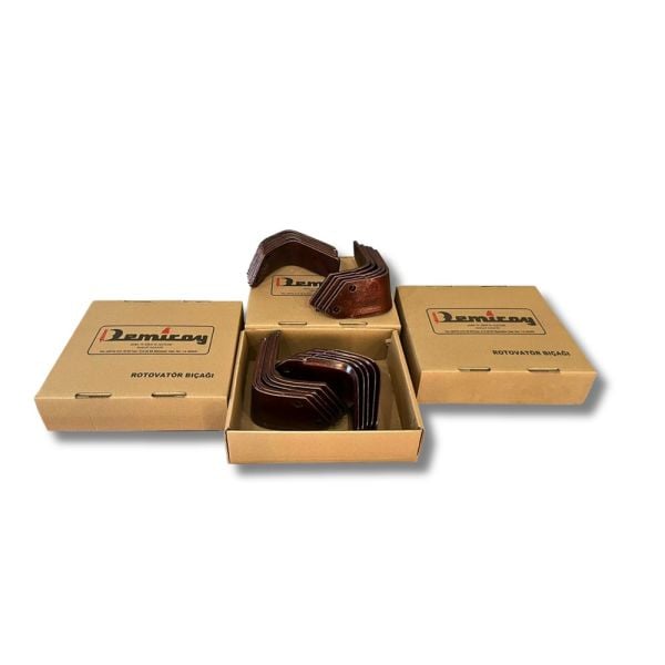 Demiray 7 MM Ekstra Çelik L Tipi Rotovatör Bıçağı - 48 Adet