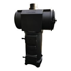 Demiray Küçük Fanlı Soba -Tuğlalı Ev İş Yeri Sobası - Mat Siyah Yanmaz Boyalı