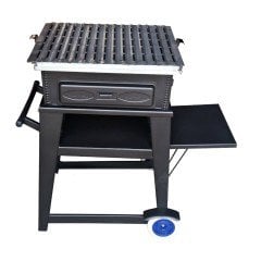 Demiray Tekerlekli Küçük Barbekü Mangal - Paslanmaz Pişirme Izgarası