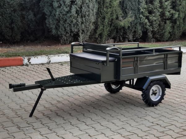 Demiray Makaslı Çapa Makinası Römorku - Kaan Modellere Uyumlu (Koyu Yeşil)