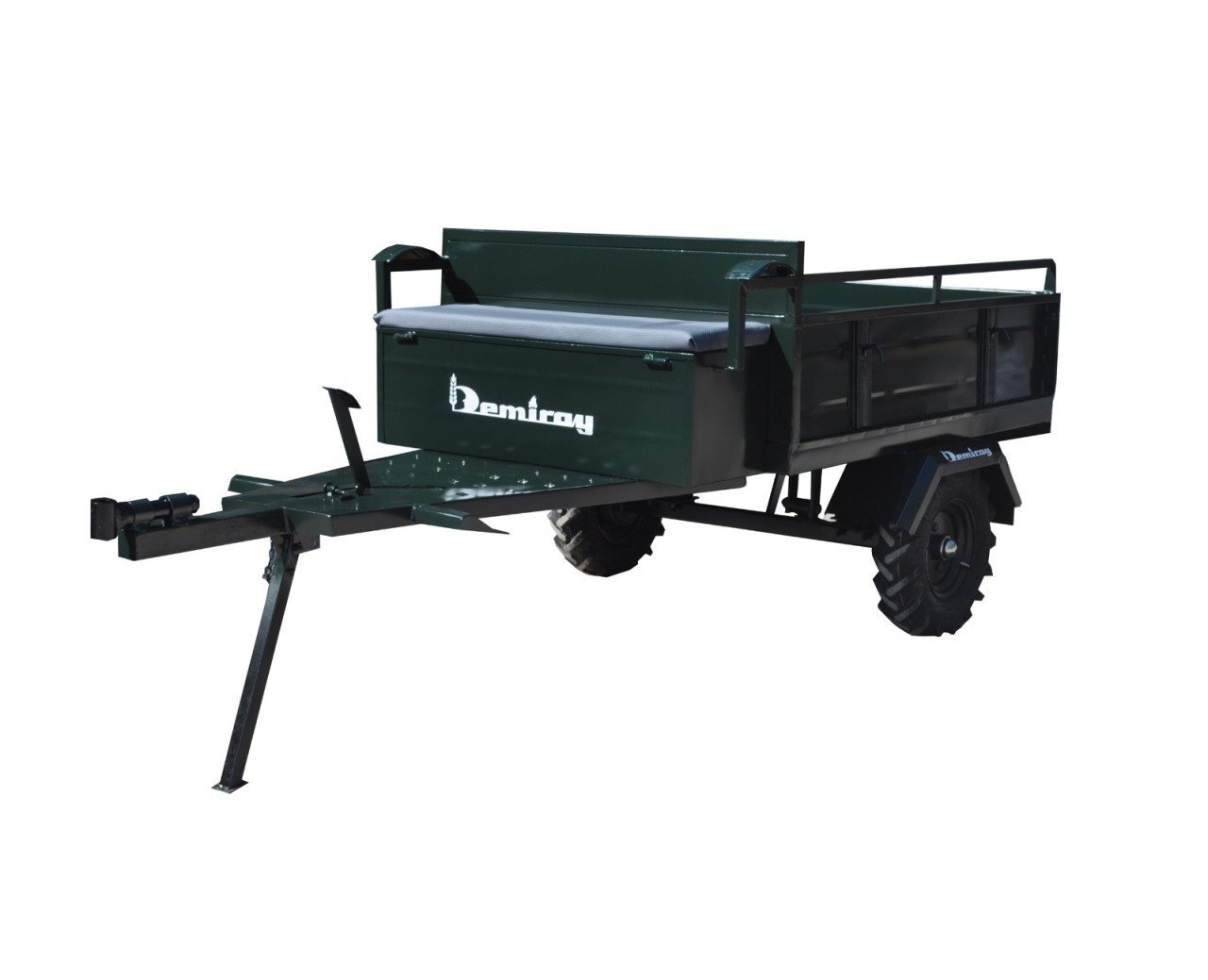 Demiray Makaslı Çapa Makinası Römorku - Kaan Modellere Uyumlu (Koyu Yeşil)