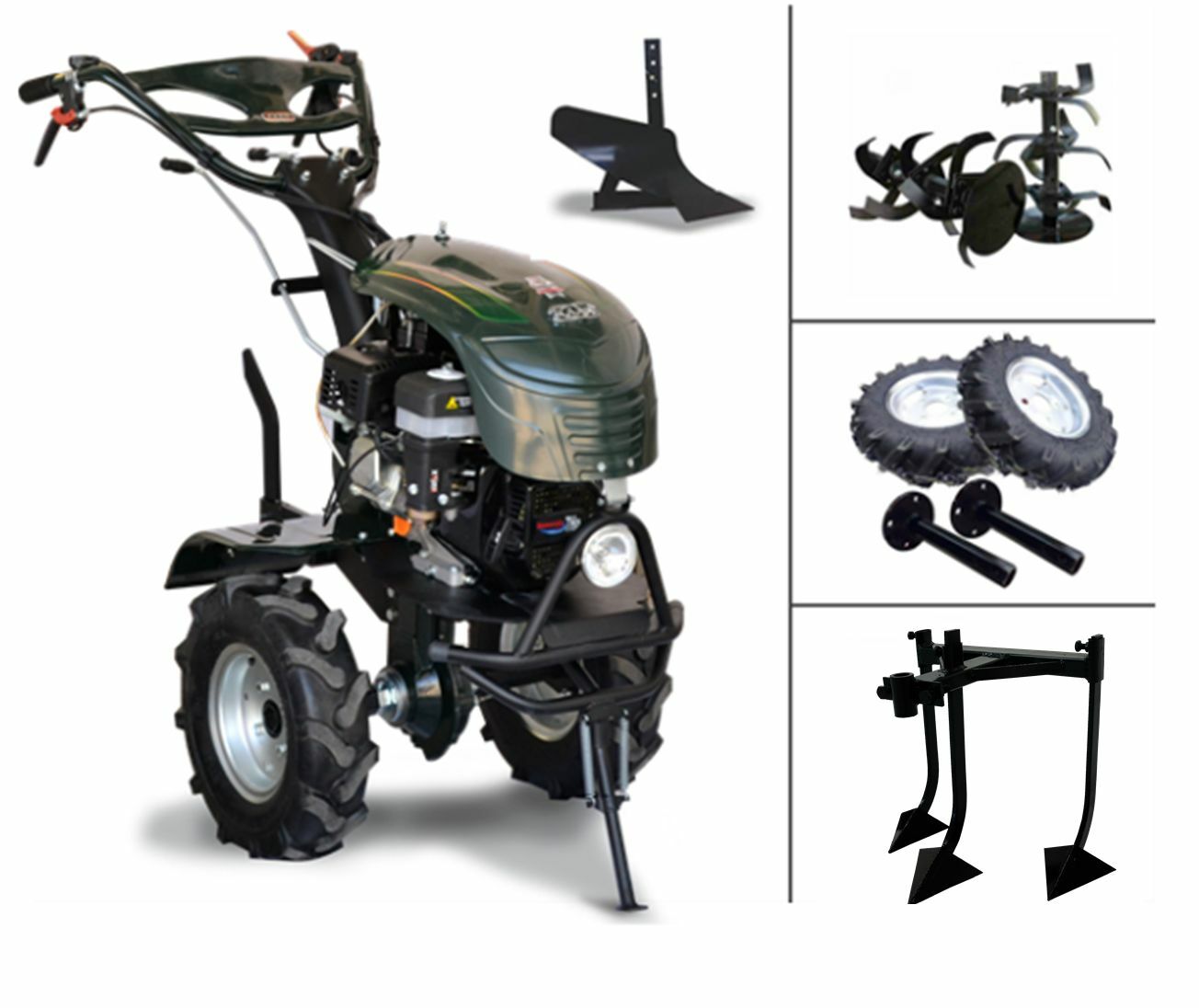 Kaan 26 S Delux 7 HP Benzinli Büyük Şanzımanlı) Çapa Makinası + Demiray Kazayak