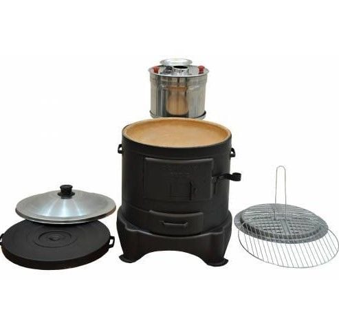 Demiray Büyük Boy Full Semaverli - Topraklı Soba Mangal Seti