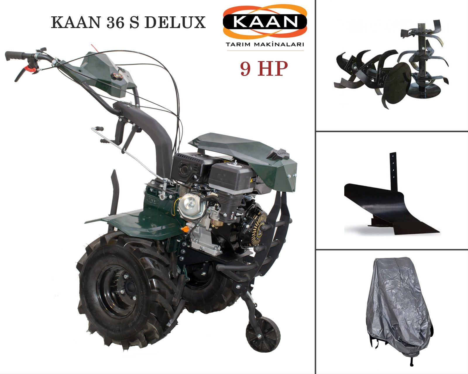 KAAN 36S DELUX 9 HP Benzinli Çapa Makinası - 2025 Yeni Dizayn