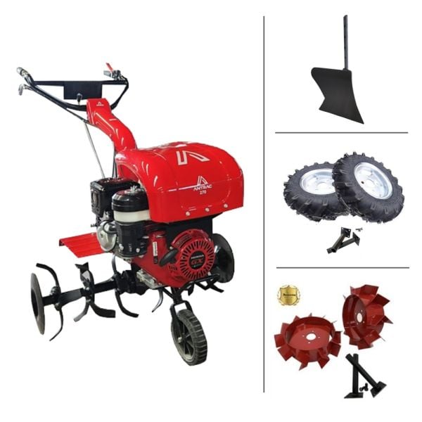 Antrac 270 Honda GX270 Motorlu 3+1 Vites Benzinli Çapa Makinesi (9HP) - Demir Teker Takımı