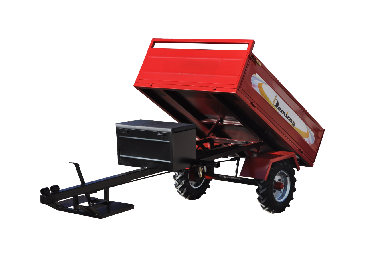 Demiray Manuel Damperli Çapa Makinası Römorku - Benzinli Modellerle Uyumlu (Kırmızı)