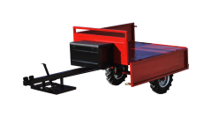 Demiray Manuel Damperli Çapa Makinası Römorku - Benzinli Modellerle Uyumlu (Kırmızı)