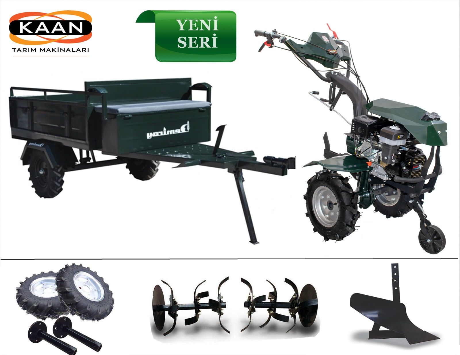 Kaan 250S Benzinli Çapa Makinası - 2025 Yeni Dizayn - Demiray Makaslı Römork