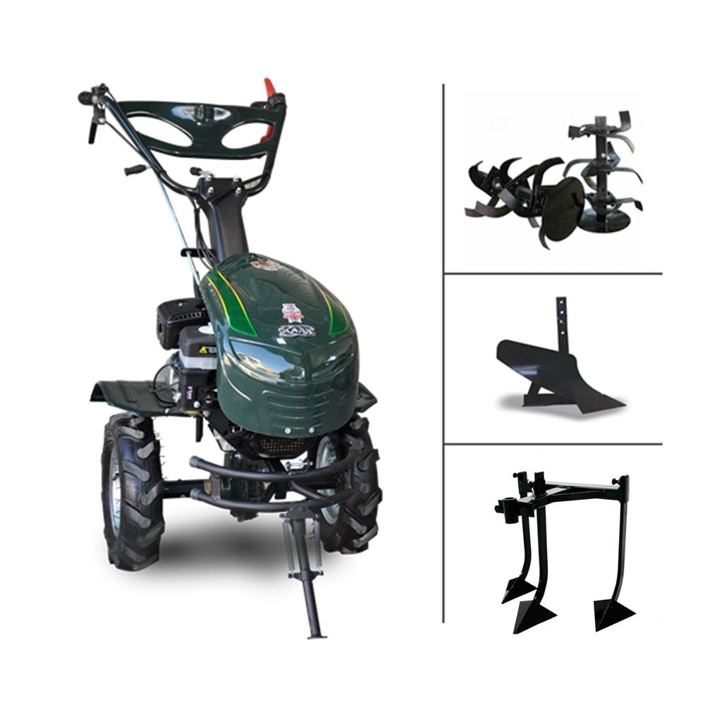 Kaan 260S Benzinli Çapa Makinası - Demiray 3'lü Kazayak - Tekli Pulluk