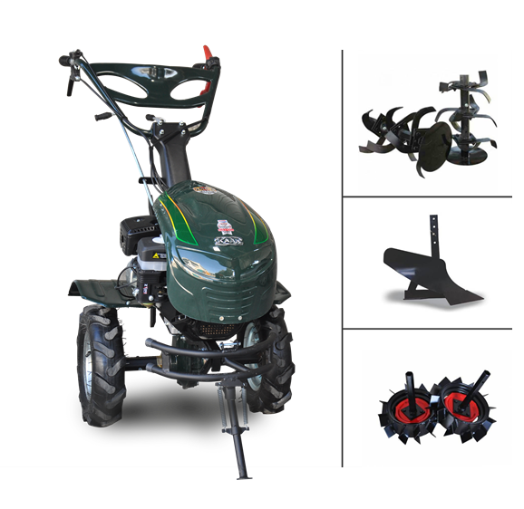 Kaan 260S Benzinli Çapa Makinası - Demir Teker Takımı - Tekli Pulluk