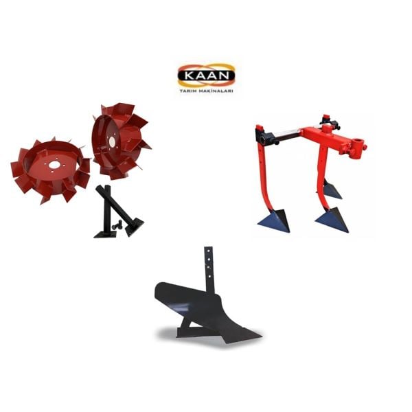 Kaan Çapa Makinası Benzinli Modellere Uyumlu-Demir Teker Takımı-Kazayak- Pulluk