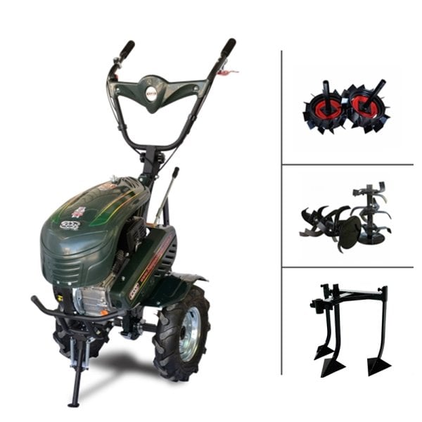 Kaan 23 S 7 Hp Benzinli Çapa Makinası-Demiray Demir Teker - Kazayağı Seti