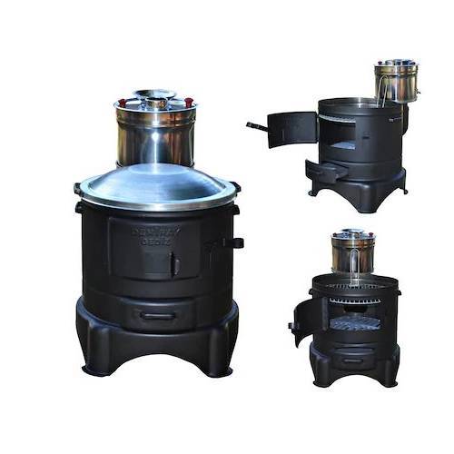 Demiray Büyük Boy Çömlekli Semaverli Soba-Mangal