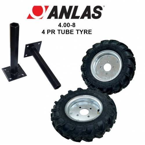 Anlas 400-8 Boyutlarında Antrac Benzinli Model Çapa Makinalarına Uyumlu Akslar Dahil Teker Takımı