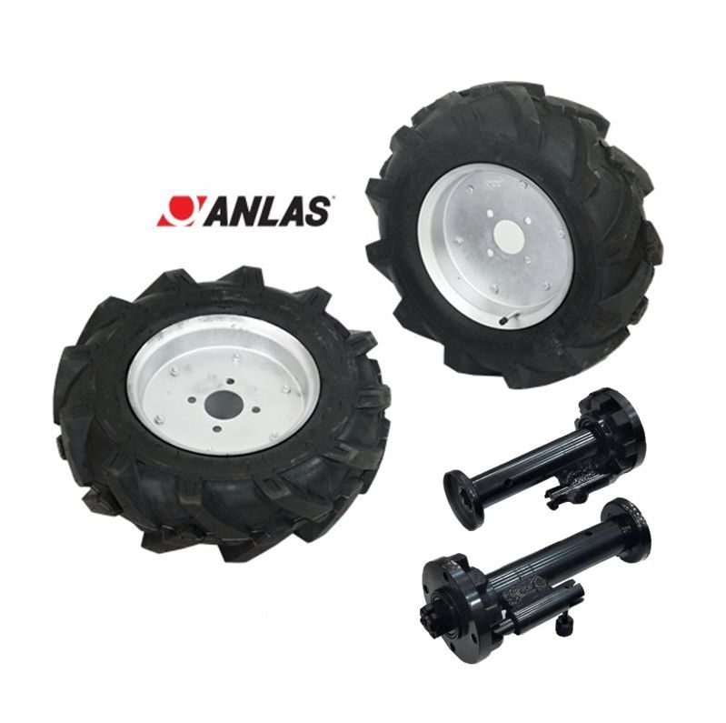 Anlas 5.00-10 Ebat Dizel Çapa Makinası Teker Takımı - Demiray Jant Takımı - 23MM Cırcır Mil Takımı