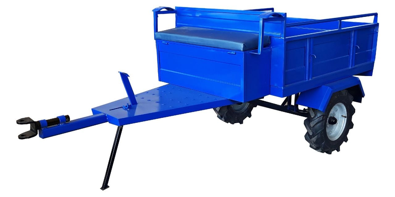 Demiray Büyük Tekerlekli Makaslı Çapa Makinası Römorku - Dizel Motorlar Uyumlu