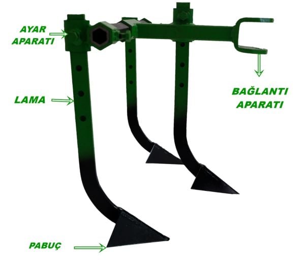 Taral Benzinli Çapa Makinalarına Uyumlu Demiray 3'lü Kazayak Aparatı