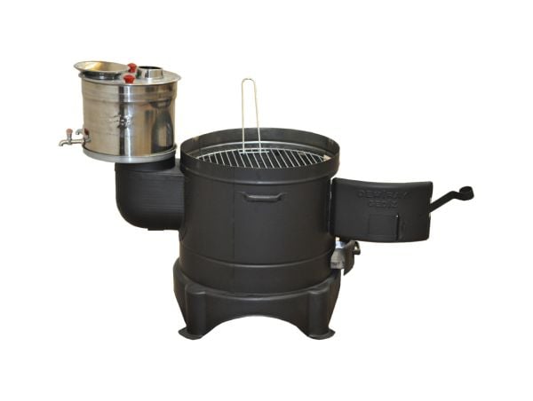 Demiray Büyük Soba Mangal Yarım Semaver Setli -Kavurma Tavası