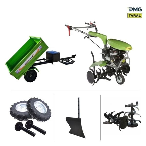 Taral 210 m 7 Hp Benzinli Çapa Makinası-Demiray Manuel Damperli Römork Kampanyası