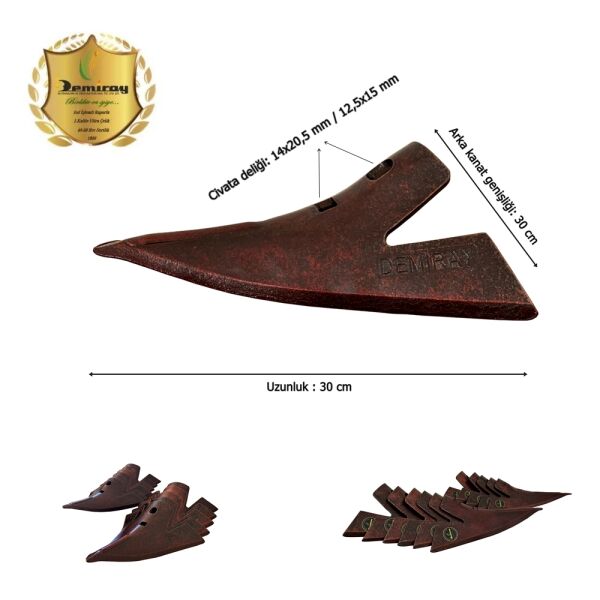 7 MM Demiray Nizip Kazayağı Pabucu (11 Adet) - Nizip Kültivatör Ucu