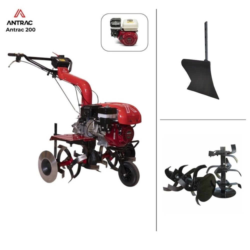 Antrac GX200 6,5 Hp Benzinli Çapa Makinesi + Pulluk